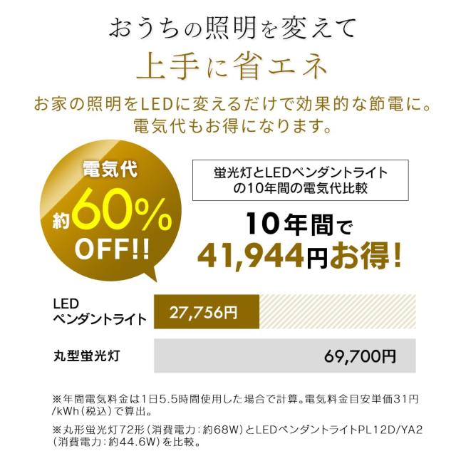 アイリスオーヤマ 洋風ペンダントライト 12畳 上下調光 PL12D-YA2_2