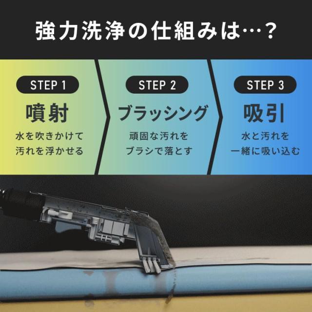 【2024年モデル】アイリスオーヤマ リンサークリーナー 自動ポンプ式 ＆軽量モデル 強力吸引10,500Pa 染み抜き 布洗浄機 ブラシヘッド＆T字_4