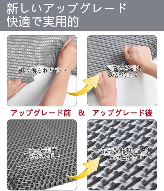 KANIYA お風呂マット90cm x 200cm浴室マット カビない バスマット 浴室内 お風呂 すのこ 転倒防止 防カビ 抗菌速乾 浴室介護用 浴室内 ジ_2