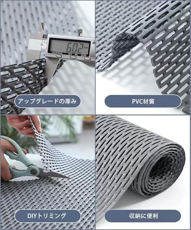 KANIYA お風呂マット90cm x 200cm浴室マット カビない バスマット 浴室内 お風呂 すのこ 転倒防止 防カビ 抗菌速乾 浴室介護用 浴室内 ジ_3