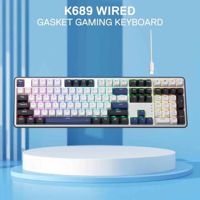 Redragon K689 有線ガスケット RGB ゲーミングキーボード 108キー メカニカルキーボード ホットスワップ対応ソケット 3層ノイズ減衰 ミッ_6