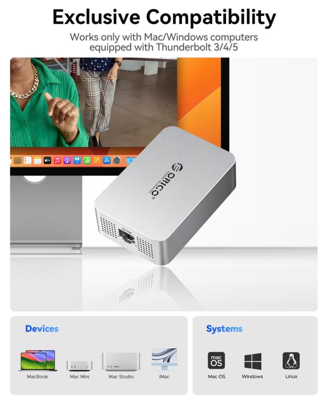 ORICO Thunderbolt 3 10GbE Ethernet Adapter 10gbps 有線lan