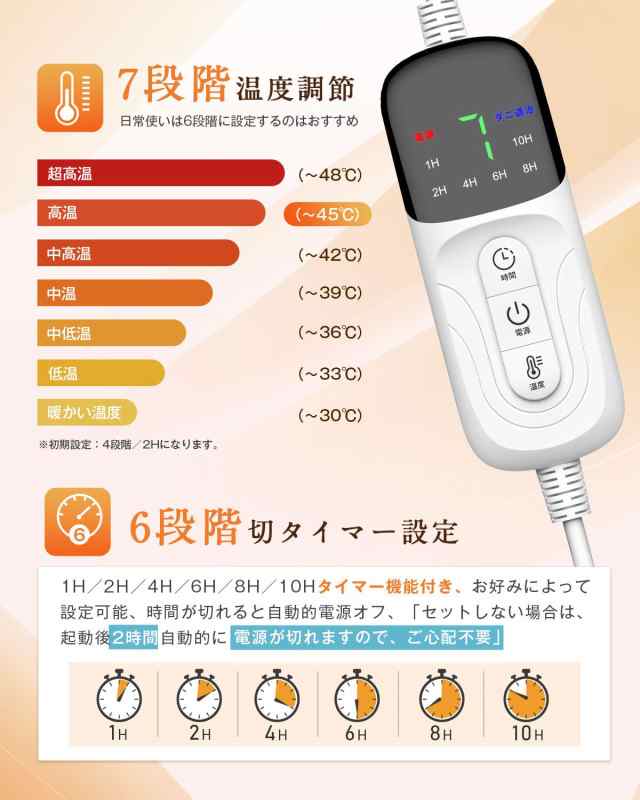 電気毛布 掛け敷き兼用 厚手生地 188×130cm【大きいサイズ 電気毛布 掛け敷き兼用 厚手生地 188×130cm【大きいサイズ