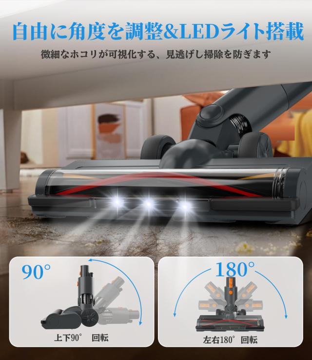 新品✳️掃除機 コードレス45000pa強力吸引 コードレス掃除機 2way Amazon | 掃除機 コードレス【45000pa強力吸引・60分連続稼働