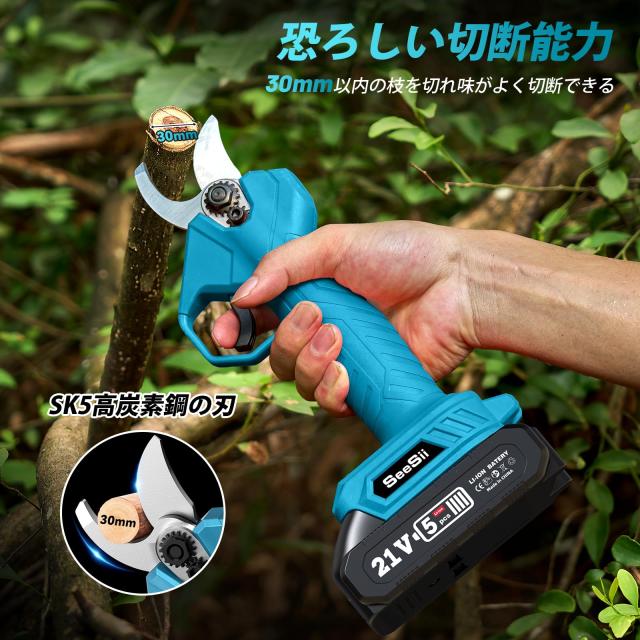 Seesii たかえだ 電動 チェーンソー 高枝切りバサミ 6インチ