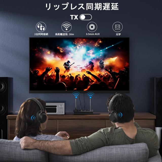 1Mii Bluetooth 5.3 トランスミッター レシーバー USBドライブをサポート aptx Adaptive/LL 低遅延/HD/SBC/AAC対応 ブルートゥース 送信_1