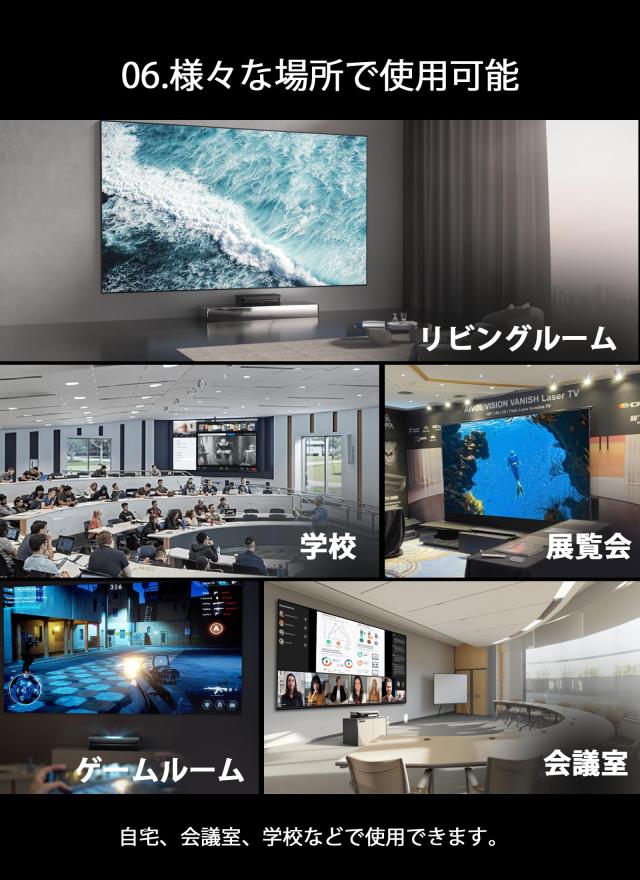 AWOL VISION プロジェクター スクリーン 120インチ 16:9 壁掛け式 昼光