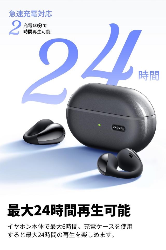 SOUNDPEATS CC イヤーカフ イヤホン 【オープンイヤー ワイヤレス