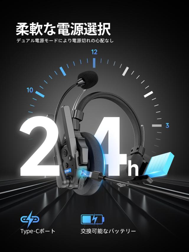 SYNCO XTALK XPRO5 ワイヤレスインカムヘッドセットシステム, 5人使用 全二重ワイヤレスインカム 2.4GHz 500m通信距離 ノイズキャンセリ