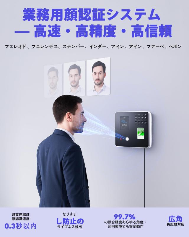 NGTeco 多機能タイムレコーダー 顔認証 指紋認証 RFID パスワード対応