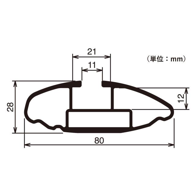 カーメイト(CARMATE) ルーフキャリア inno エアロベースバー 1375mm (1本) 日本製 XB138BK