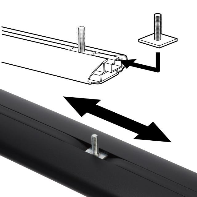 カーメイト(CARMATE) ルーフキャリア inno エアロベースバー 1375mm (1本) 日本製 XB138BK