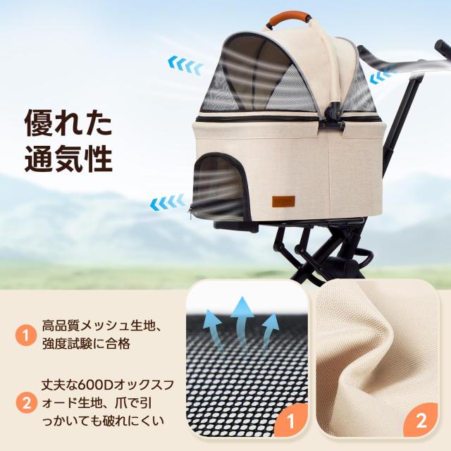史上最小折畳サイズ】PETTENA ペットカート 分離型 犬用 バギー 史上最小折畳サイズ】PETTENA ペットカート 分離型 犬用 バギー