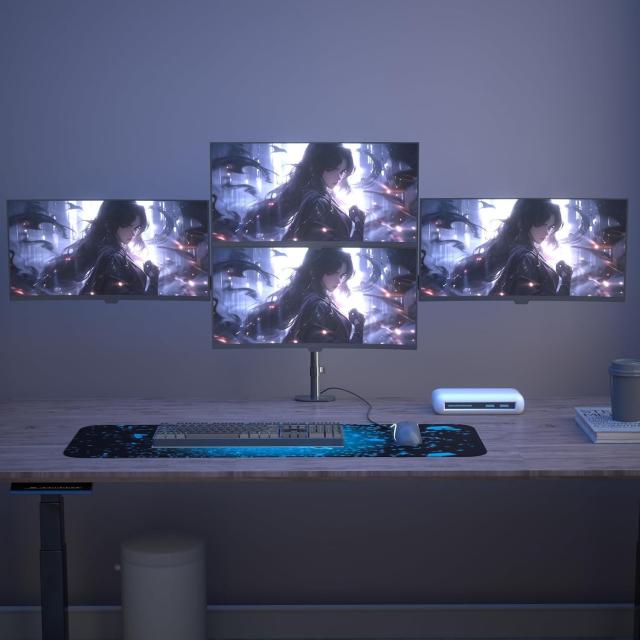 Pholiten 四画面モニターアーム PC モニター アーム 液晶ディスプレイ アーム ガススプリング式 ガス圧式 web会議に対応 17〜32インチ対_8