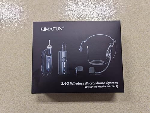 2人用ワイヤレスマイク KIMAFUN2.4Gワイヤレスヘッドセット