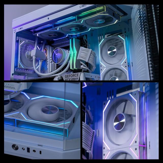 AsiaHorse PCケースファン 120MM 3本 正向(排気) [ARGB インフィニティ