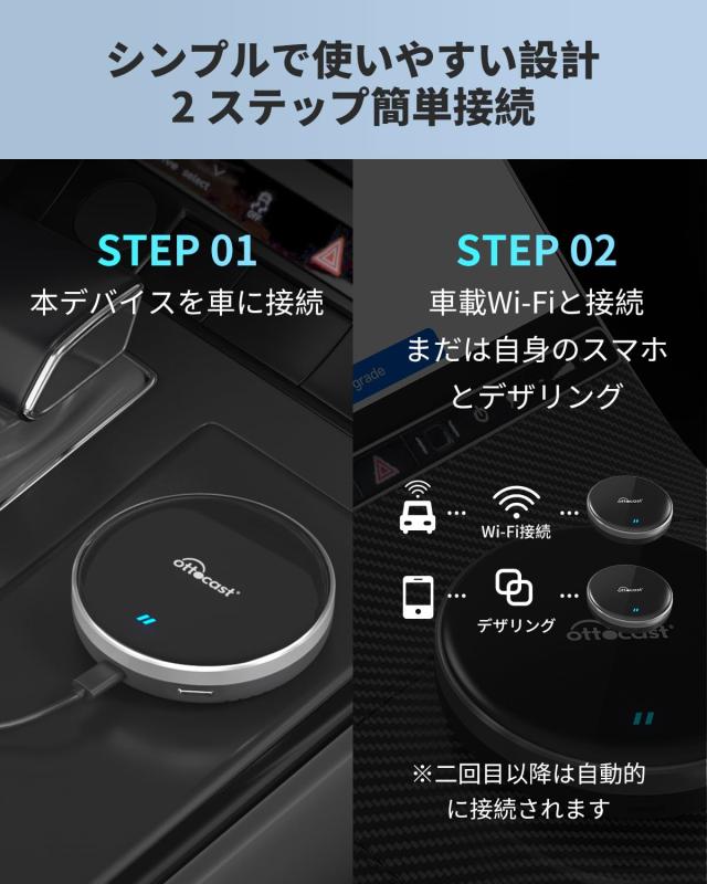 公式】Ottocast オットキャスト OttoAibox P3 Lite CarPlay AI