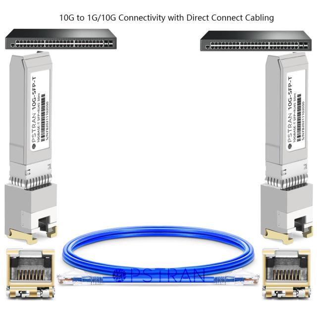 OPSTRAN 10GBASE-T SFP+ RJ45 銅製 トランシーバーモジュール 用HPE Aruba JL563Aと互換性あり 10Gbps 30m Cat6a/Cat7_2