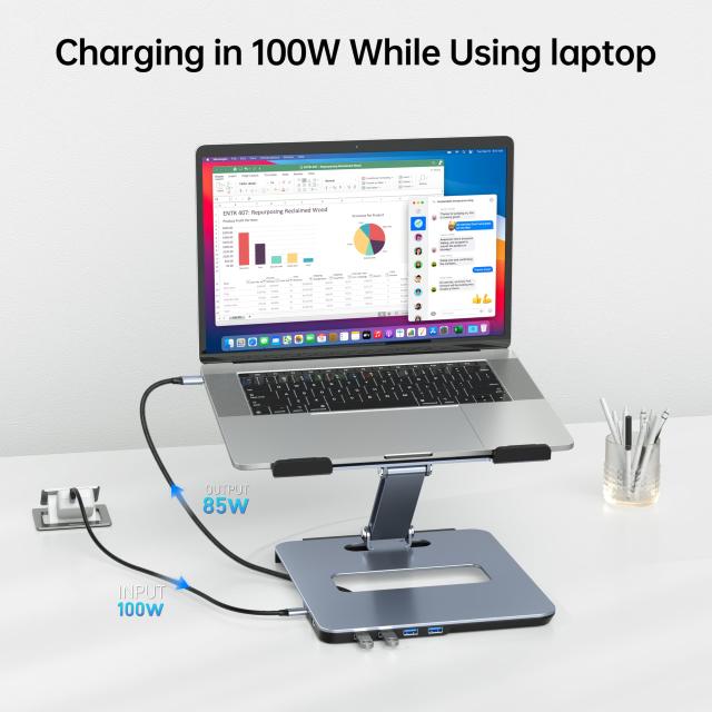 BENFEI ノートパソコンスタンドに USB C 6in1 ドッキング