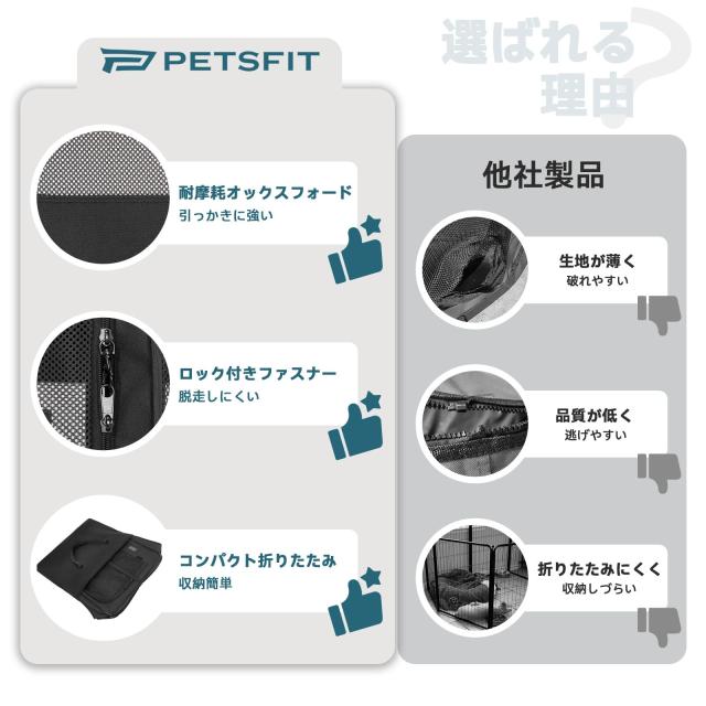 Petsfit 犬 サークル ペットサークル 八角形 ドッグハウス Mサイズ