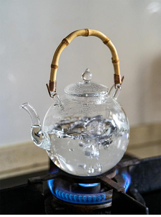 IwaiLoft 手作り 耐熱ガラス ティーポット 茶こし付き ジャンピング 紅茶ポット フルーツティー リーフティー 花茶 工芸茶 ハーフティー_8