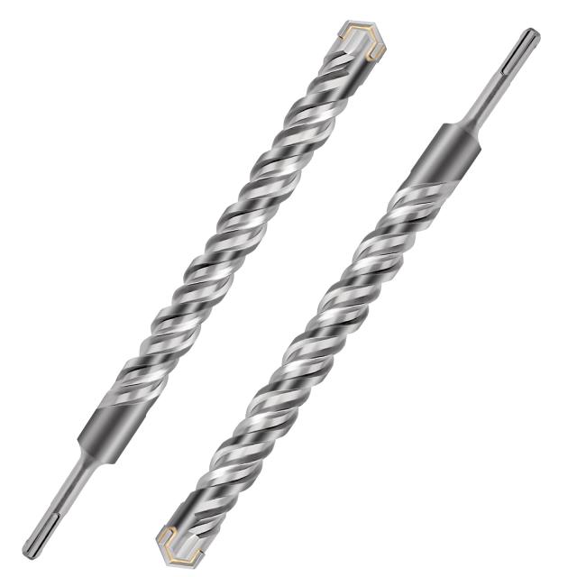 2本セット SDSプラスシャンク コンクリートドリル,ハード合金ドリルヘッド,掘削コンクリート、セメント、石、レンガのために(35x600mm)