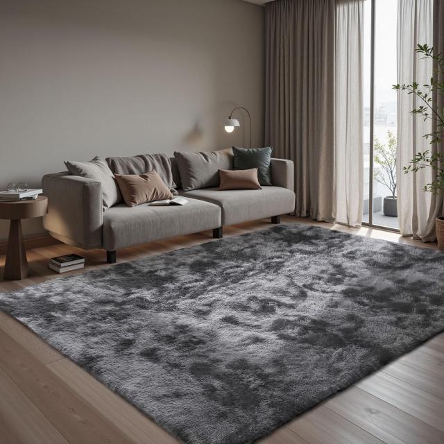 ラグマット カーペット 275x370cm 全厚約5cm 滑り止め付 洗えるラグ 抗菌 ふわっと手触り 防音絨毯 オールシーズ おしゃれな北欧風シャギ_7