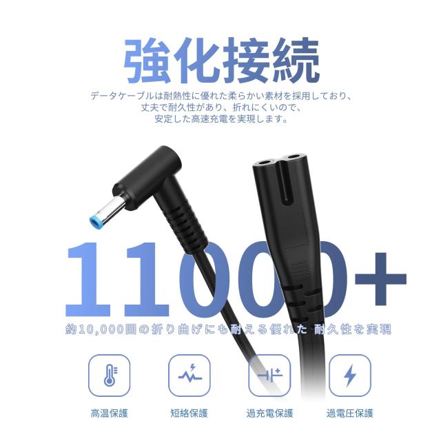 HP ノートパソコン 充電器 65w/45w 互換品 HP acアダプター【PSE】電源