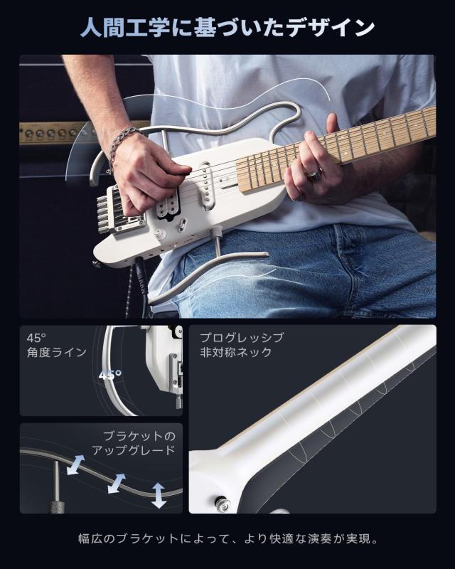 Donner HUSH-X エレキギター ヘッドレス トラベルギター ポータブル