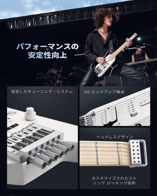 Donner HUSH-X エレキギター ヘッドレス トラベルギター ポータブル