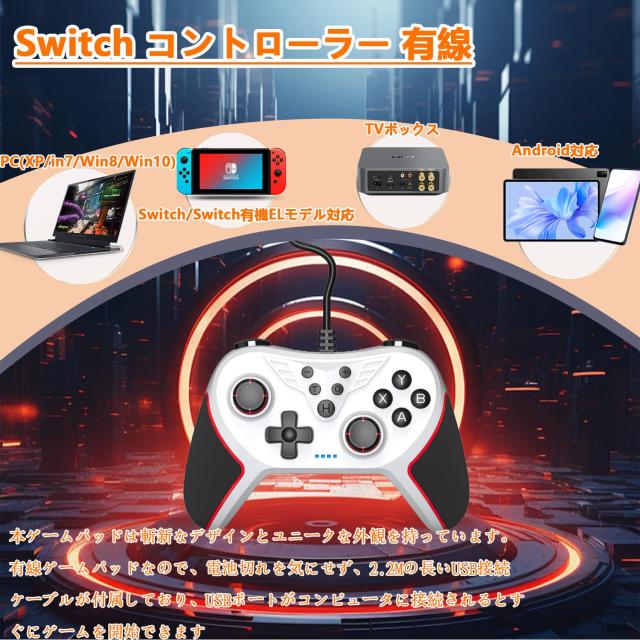 Elnicec Switch コントローラー 有線 背面ボタン付き [2024年11月NEW
