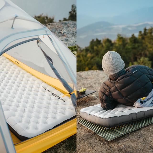 Naturehike 【2024新型-R8.8/R3.2/R5.8】 エアーマット 超軽量 厚手12/8/7cm -30/-20/-5℃使用可能 コンパクト インフレータブルパッド 2