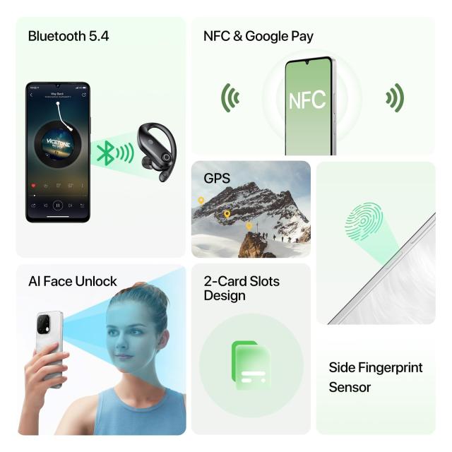 UMIDIGI スマートフォン Android 14 スマホ 本体 SIMフリー G9C