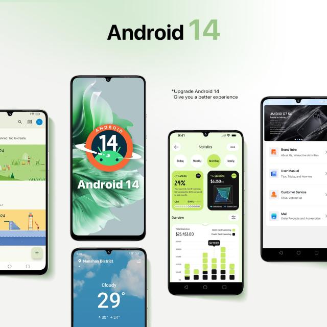 UMIDIGI スマートフォン Android 14 スマホ 本体 SIMフリー G9C