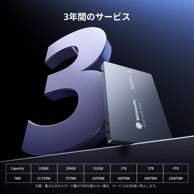Yottamaster S25PRO 2TB SATA SSD 2.5インチ、アルミ製2.5インチSSD