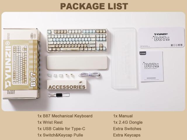 YUNZII B87 メカニカルキーボード　Bluetooth 71iU4vTrryL._AC_UL210_SR210,