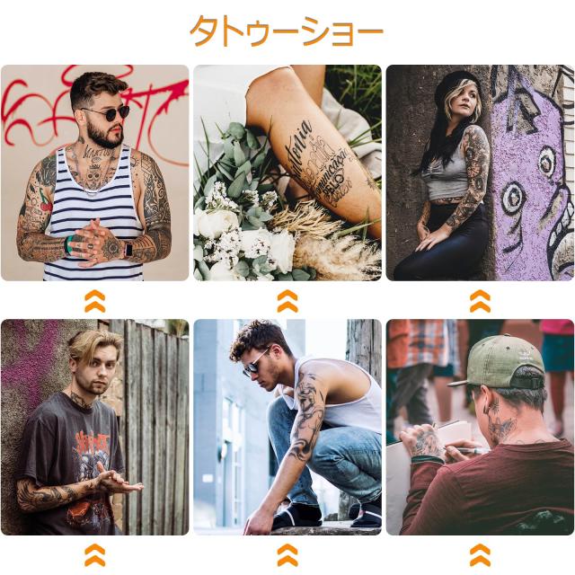 3MMフェイクスキンタトゥー - TONBAO 12個入り 厚手タトゥースキン練習