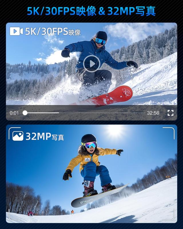 XTU mini1 アクションカメラ 5K 32MP 超小型 ウェアラブルカメラ 本機