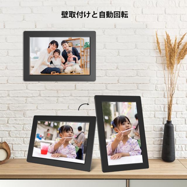 FrameoデジタルフォトフレームWiFi、10.1インチ1920*1200FHD IPSタッチスクリーン、スライドショー、自動回転、写真＆ビデオ用デジタルフ_6