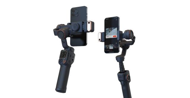 hohem M7 AIトラッキングスマートフォンジンバル3軸電話スタビライザー、1.4インチフルカラータッチスクリーン、マグネット、フィルライ_1