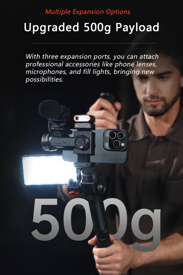 hohem M7 スマホ ジンバル スタビライザー AIトラッカー 取り外し可能