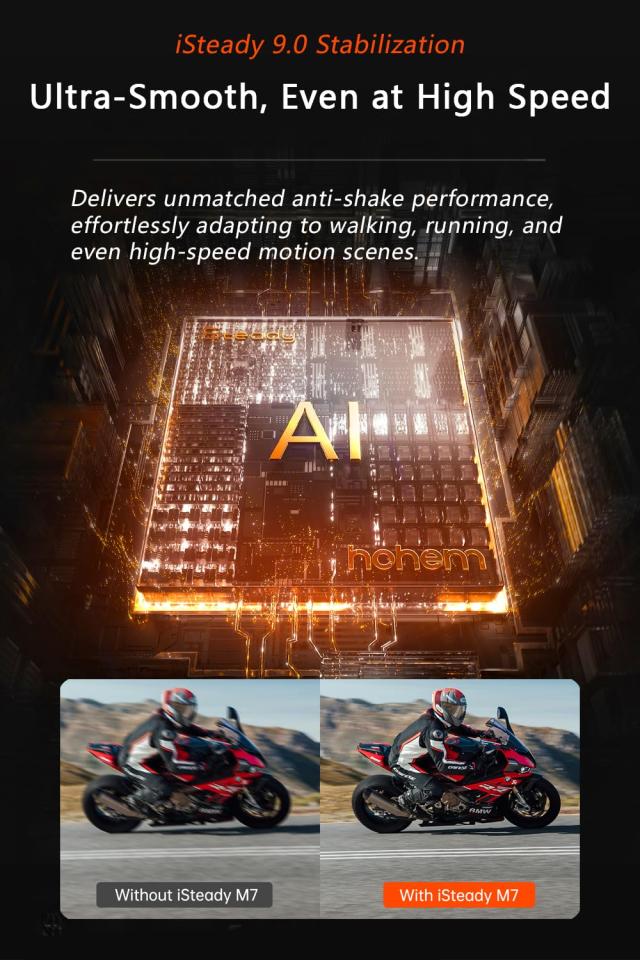 hohem M7 スマホ ジンバル スタビライザー AIトラッカー 取り外し可能