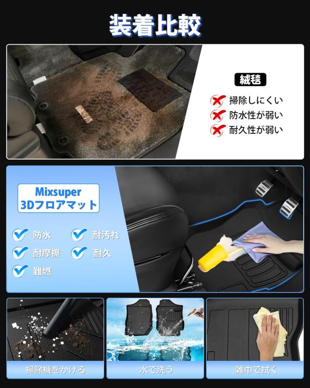 Mixsuper スズキ ジムニー JB64型 ジムニーシエラ JB74型 フロアマット