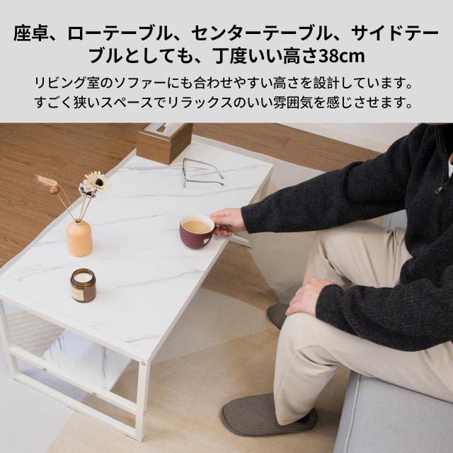 LunarLight ローテーブル 幅100奥行45*高さ38cm センターテーブル リビングテーブル コーヒーテーブル 机 座卓 コンパクトデザイン 収納_6