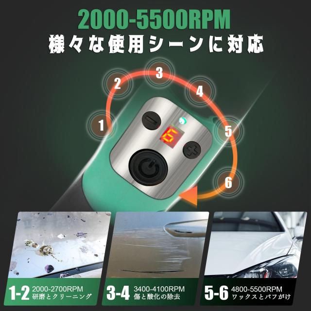 BATOCA S5 ポリッシャー ミニ 車 充電式 コードレス マイクロ 30mm