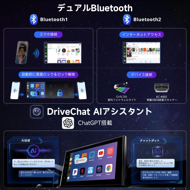 CB6 Ai Box CarPlay ワイヤレス aiボックス 車、2025年のアップグレード版カープレイ ワイヤレス、 プラグアンドプレイ、カーテレビメイ_2
