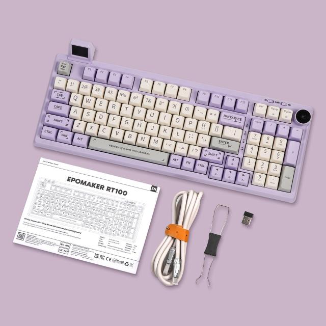 EPOMAKER RT100ワイヤレスメカニカルキーボード ディスプレイ EPOMAKER RT100ワイヤレスメカニカルキーボード ディスプレイ