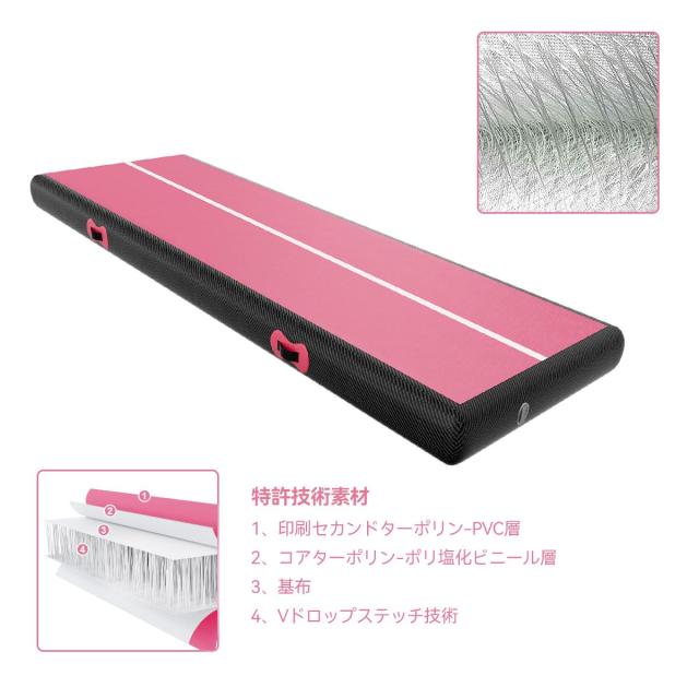 Fbsport 2/3/4/5/6M エアトラック 体操 マット エアーマット 折り畳み可能 インフレータブル 電動エアーポンプ付き 自宅用 トレーニング