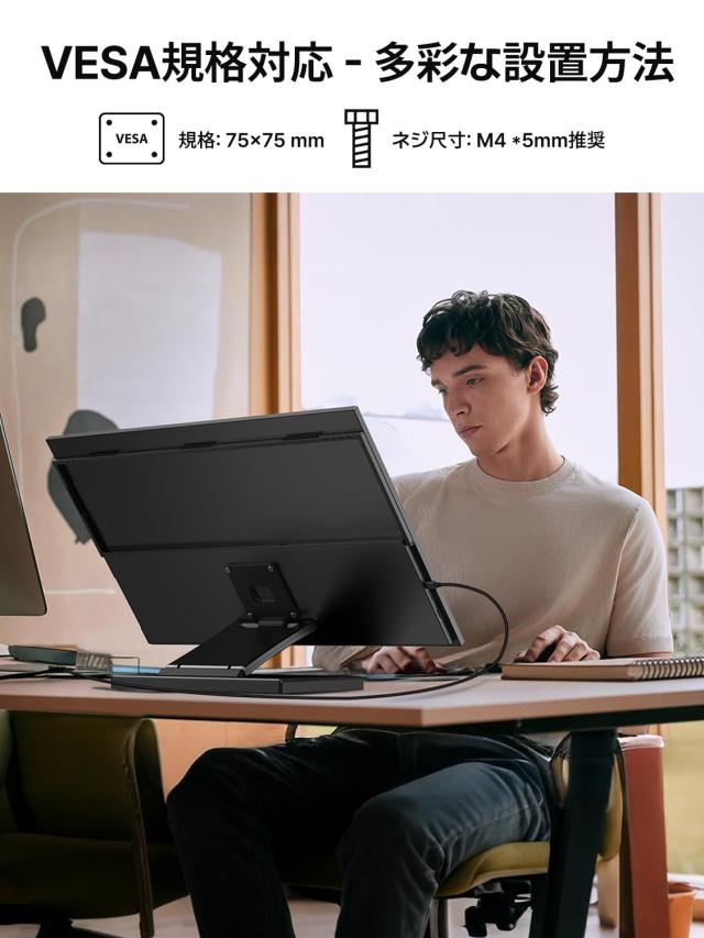 Newsoul モバイルモニター 23.8インチ モバイルディスプレイ 100HZ