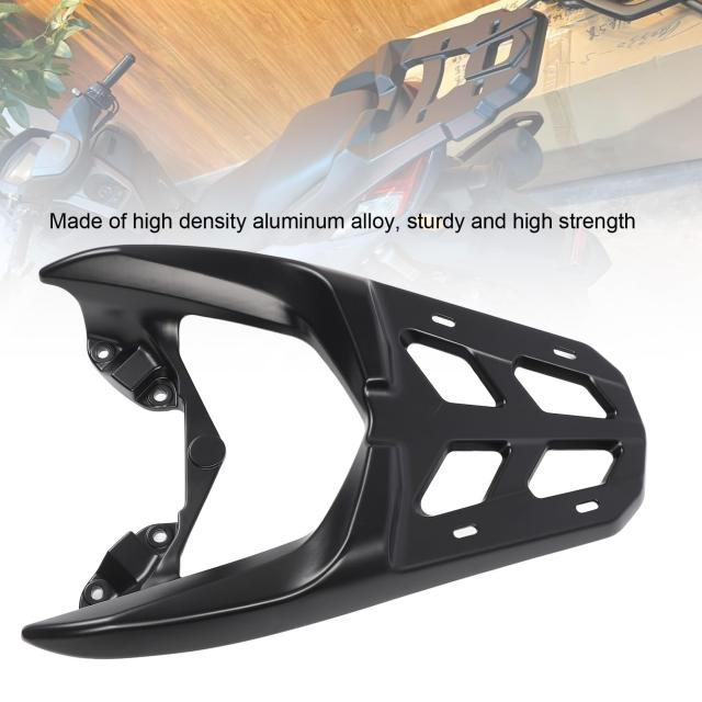 Nmax125 2020-2024、中空リア荷物ラック、アルミニウム合金高強度、耐久性のあるNmax155用リアテールストレージラックブラケット、頑丈な_3